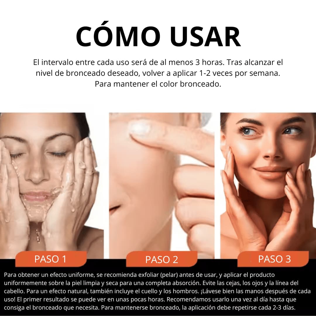 Crema bronceadora EELHOE para rostro y cuerpo, bronceado duradero, bronceador para la piel, protector solar contra la radiación, nutritiva, loción autobronceadora natural