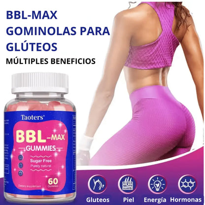 Gomitas para aumentar los glúteos para mujeres - BBL-MAX Gummies - con Multivitaminas y Extractos Herbales