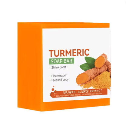 Jabón de Cúrcuma Hecho a Mano para Limpieza Corporal, Aclarado de Axilas Oscuras y Piernas, Limpiadores Corporales, Jabón Facial Iluminador, Cuidado de la Piel Suave