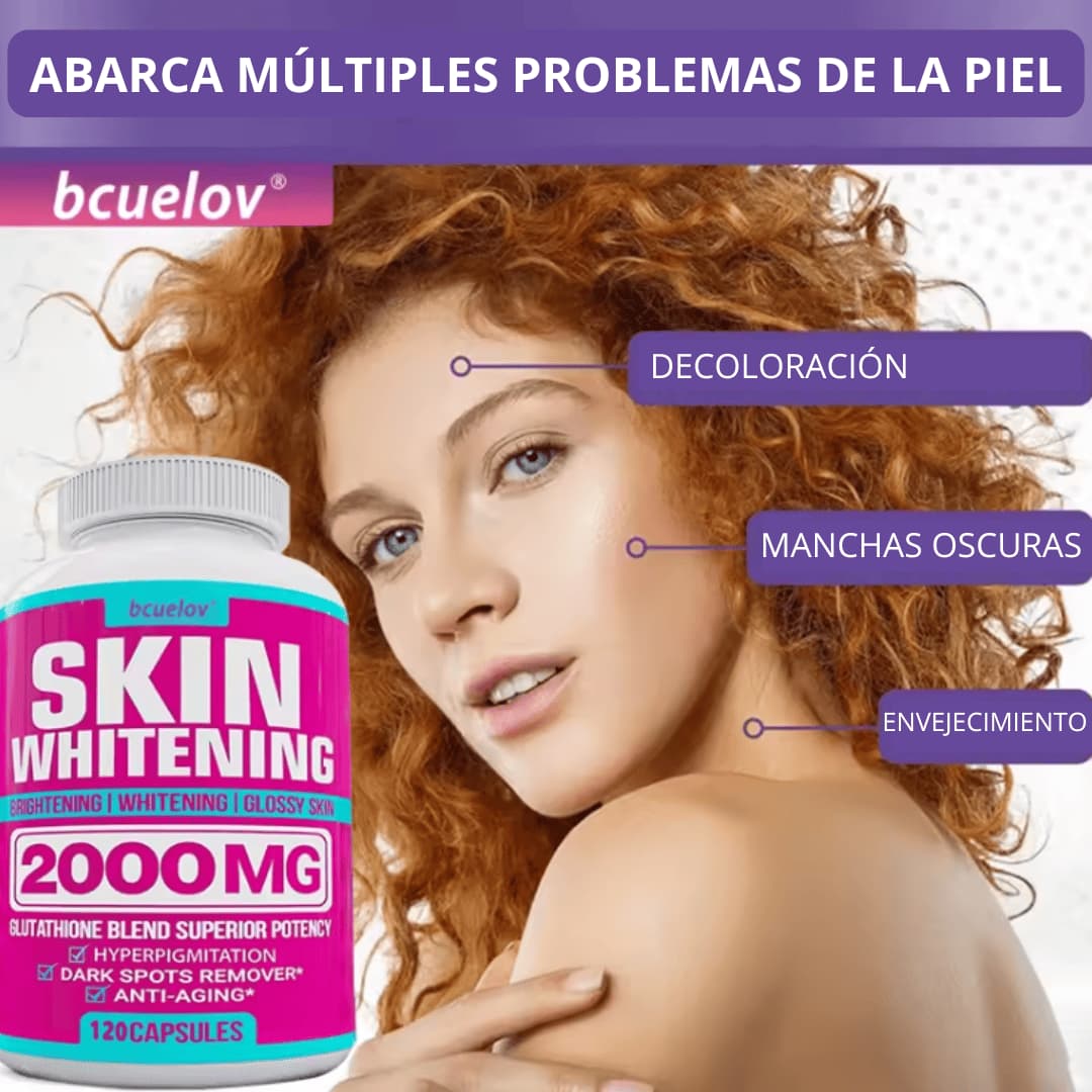 Cápsulas de Complejo de Glutatión - Potente Antioxidante, Reduce la Hiperpigmentación, Alivia las Manchas Oscuras, Hidrata la Piel