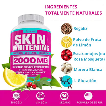Cápsulas de Complejo de Glutatión - Potente Antioxidante, Reduce la Hiperpigmentación, Alivia las Manchas Oscuras, Hidrata la Piel