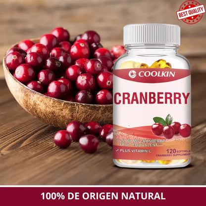 Arándano rojo - con Vitamina C - Apoya la salud urinaria e inmunológica, el control de la vejiga, y promueve una función renal saludable - 120 cápsulas