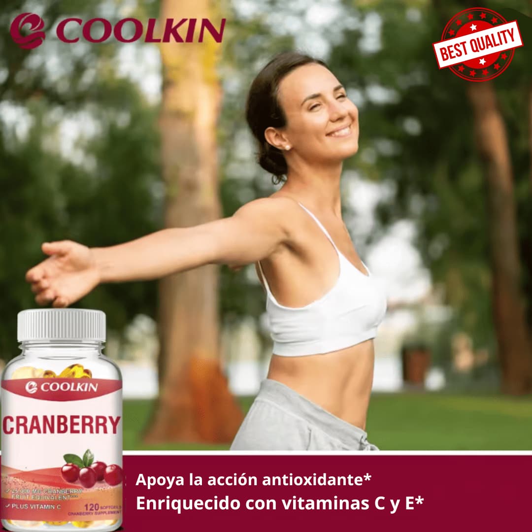 Arándano rojo - con Vitamina C - Apoya la salud urinaria e inmunológica, el control de la vejiga, y promueve una función renal saludable - 120 cápsulas