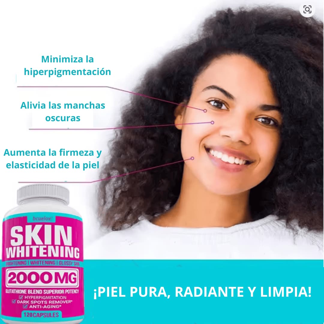 Cápsulas de Complejo de Glutatión - Potente Antioxidante, Reduce la Hiperpigmentación, Alivia las Manchas Oscuras, Hidrata la Piel