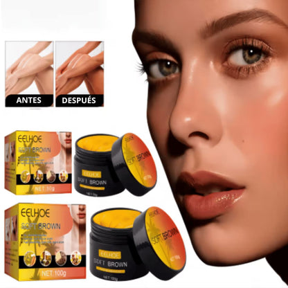 Crema bronceadora EELHOE para rostro y cuerpo, bronceado duradero, bronceador para la piel, protector solar contra la radiación, nutritiva, loción autobronceadora natural