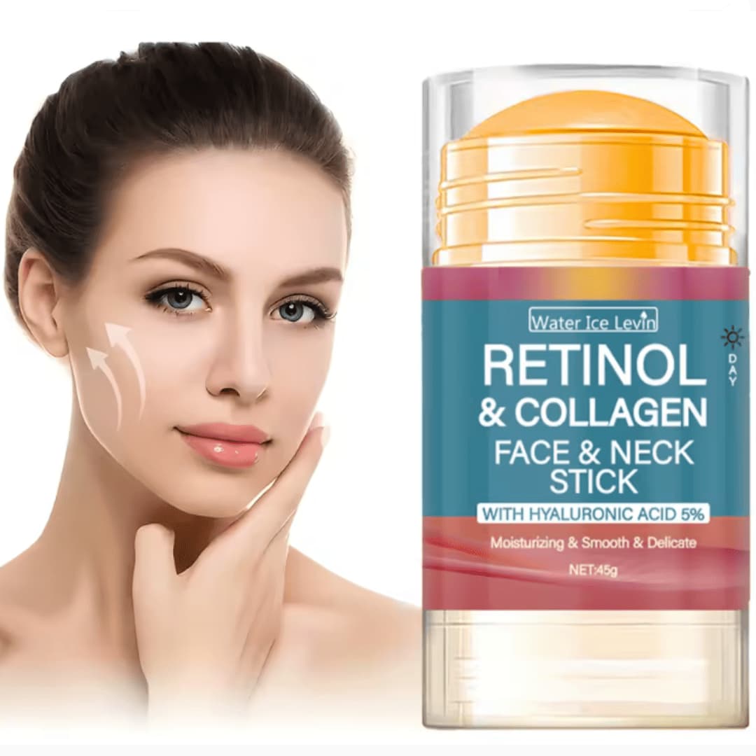 Barra de Crema Facial Reafirmante y Lifting con Retinol y Colágeno. Crema Hidratante para Suavizar Arrugas, Blanquear e Iluminar la Piel