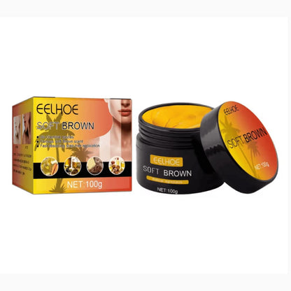 Crema bronceadora EELHOE para rostro y cuerpo, bronceado duradero, bronceador para la piel, protector solar contra la radiación, nutritiva, loción autobronceadora natural