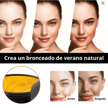 Crema bronceadora EELHOE para rostro y cuerpo, bronceado duradero, bronceador para la piel, protector solar contra la radiación, nutritiva, loción autobronceadora natural